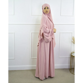 Dusty rose bescheiden jurk met hijab van Khimar en Abayaset Nora